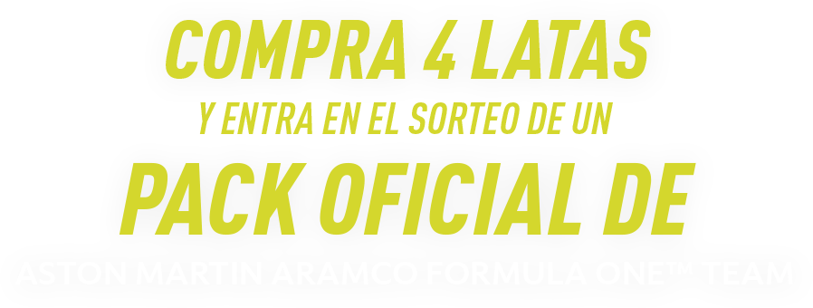 Compra 4 latas y entra en el sorteo de un pack oficial de Aston Martin